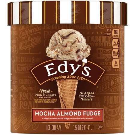 DREYER'S/EDY'S Grand Mocha Almond Fudge Ice Cream 1.5 qt. Carton