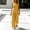 Yellow, variant on Lpmadey Women's 2-Piece Cotton Linen Sets, Sleeveless Crewneck Tank Top with Asymmetrical Hem and Drawstring Wide Leg Pants, Summer Casual Vacation Matching Outfit