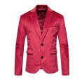 thumbnail image 5 of Lars Amadeus Formal Suede Blazers for Men's Slim Fit Solid Two Button Suit Sports Coats, 5 of 5
