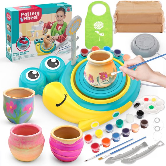 Rueda de cerámica Aujazyble para niños con material de arte de 6 a 12 años