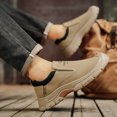 thumbnail image 7 of Men's Slip‑On Low‑Top Work Utility Shoes, Faux Leather Upper Round‑Toe Reinforced Toe Cap Rugged Block Outsole Comfort Footwear For Daily Work And Casual Wear, 7 of 7