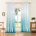 thumbnail image 6 of Kugisaki Gradient Curtains Sheer Curtain Semi Bedroom Curtains Rod Pocket Drapes Curtains for Living Room Bedroom, 6 of 6