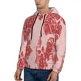 thumbnail image 3 of Uemuo Red Meat Pattern Men's Hoodie - Casual Pullover Hoodie with Kangaroo Pocket, Stylish Hooded Sweatshirt for Everyday Wear-Medium, 3 of 7