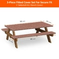thumbnail image 2 of 8ft Picnic Table and Bench Cover, Camping Essentials RV Gear, 96 in Waterproof Windproof Outdoor Tablecloth, 2 of 7