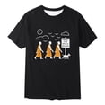 thumbnail image 5 of Ulitacool Boys T Shirt Retro Spring Tops Round Neck Tee Cartoon Prints Round Neck Blouse Boy Summer Tops 13-14 Years Black, 5 of 5