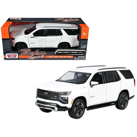 2025 Chevrolet Tahoe Z71 White "Timeless Legends" Series 1/24 Diecast Model Car by Motormax