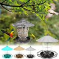 thumbnail image 2 of Outdoor Bird Feeder With Wind And Rain Cover Hanging Wild Bird Feeder Parrot Accessories Backyard Garden Decoration, 2 of 9