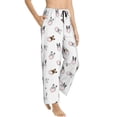 thumbnail image 2 of Uemuo Bbaseball Dog Pattern Women's Wide Leg Palazzo Lounge Pants with Pockets Light Weight Loose Comfy Casual Pajama Pants-Small, 2 of 9