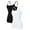 Black/White, variant on Women's Cotton Camis Tank Top Basic Undershirts, 2 Pack