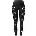 thumbnail image 3 of Jjayotai High Waist Legging for Women, Football Printed Shiny Gym Yoga Pants, Hidden Scrunch Butt Lift Trousers Black L, 3 of 3