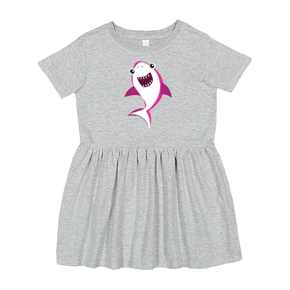 Inktastic Cute Shark, Little Shark, Pink Shark, Sea Animal Girls Toddler Dress