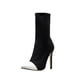 thumbnail image 2 of Botas de tacón súper alto de tubo medio con mangas de cuero y costuras de tela elástica sexy para mujer Wmkox8yii hfjk2168, 2 of 7
