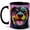 Black, variant on Pop Art Rottweiler Coffee Mug, Colorful Dog Mug, Ceramic 11 oz