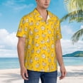thumbnail image 5 of Balery Funny Chicken Print Men's Hawaiian Shirts Short Sleeve Beach Shirt Relaxed Fit Vacation Button Down Shirts-X-Large, 5 of 9