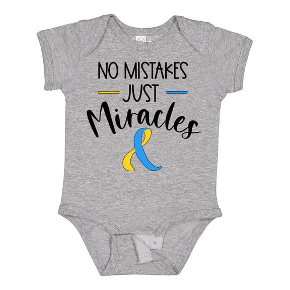 Inktastic No Mistakes, Just Miracles Down Syndrome Awareness Boys or Girls Baby Bodysuit
