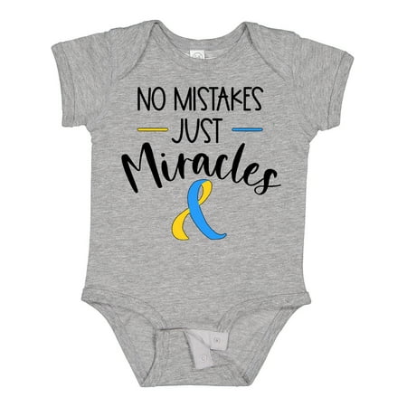 

Inktastic No Mistakes Just Miracles Down Syndrome Awareness Gift Baby Boy or Baby Girl Bodysuit