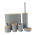 thumbnail image 4 of 6x accesorios de baño cubo de basura regalo de inauguración de la casa elegante y práctico soporte para cepillo de dientes taza de enjuague bucal para Gris, 4 of 9