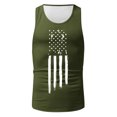 thumbnail image 4 of FUZHIQ Men's Vintage Distressed American Flag Tank Top 4th of July Sleeveless Muscle Shirt Minimalist Design Casual Breathable Vest for Gym Daily Summer Wear,M, 4 of 4