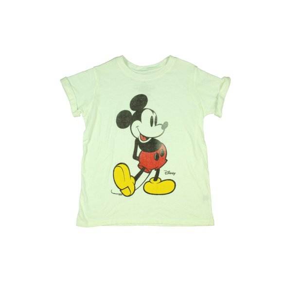 Disney Girls' Mickey Mouse Vintage Distressed Character T-Shirt Tee (LG)