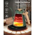 thumbnail image 3 of Harriet Gooseneck Electric Kettle - 1200W Fast Heat, 0.8L Stainless Steel, Precision Temp Control & Timer, Wood Handle, Pour Over Coffee and Tea, Gre, 3 of 9