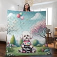 thumbnail image 2 of Happy Mother's Day Best Bichon Frise Mom Ever Quilt Blanket Bichons Dog Lovers Gifts Idea Cozy Comforter Throw Blanket - 03002, 2 of 5