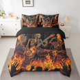 thumbnail image 2 of Manfei Halloween Skeleton Bedding Sets Twin Size,Music Guitar Comforter Sets with Sheets,Gothic Style Bed in a Bag Twin size,Ultra Soft Abstract Bedroom Decorative,Reversible,7-Piece, 2 of 6
