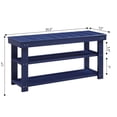 thumbnail image 3 of Pemberly Row Modern Utility Mudroom Bench in Blue Wood Finish, 3 of 5