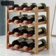 thumbnail image 1 of Botellero horizontal BRI para botellas de vino 4 niveles capacidad para 12 botellas madera de pino 33,5x22,3x39,5 cm, 1 of 4