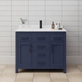 thumbnail image 2 of Wyndham Collection Beckett 42" Wood Single Bathroom Vanity in Blue/Black, 2 of 6