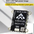 thumbnail image 4 of 5.8G 2W VTX 2000mW 64CH FPV Video Transmitter for FPV RC Drone, 4 of 5