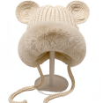 thumbnail image 2 of Kids Warm Winter Lace-up Knit Hat for Boy and Girl 2-10 Year old, 2 of 6