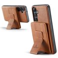thumbnail image 4 of Wallet Case for Samsung Galaxy S25 Plus, Compatible with MagSafe for Men Women, Detachable Magnetic Clasp Wallet Phone Case with Card Slots Holder RFID Blocking for Samsung Galaxy S25 Plus, Brown, 4 of 12