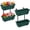 Green, variant on Deck Railing Planter Boxes 2 Tier Green Outdoor Hanging Planters Set of 2 with 4 Pack Flower Boxes 16.9 Inch Window Boxes Planters with Adjustable Brackets Balcony Planters for Garden Porch Patio