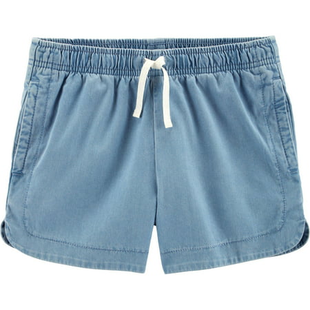 Carters - Carters Little Girls Denim Pull-On Shorts - Walmart.com