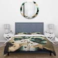 thumbnail image 3 of Designart "Poppy Floral Euphoria Gold and Green I" Floral Poppy Bedding Covert Set - Poppies Gold Floral Bed Set With 1 Sham, 3 of 6