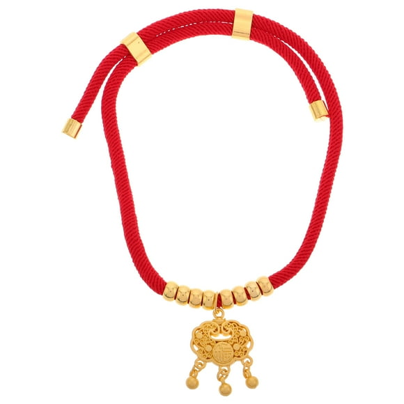 Collar para mascotas con cascabel, de cuerda roja, con amuleto de la suerte para gatos y perros pequeños. Joyas hechas a mano para ocasiones festivas.