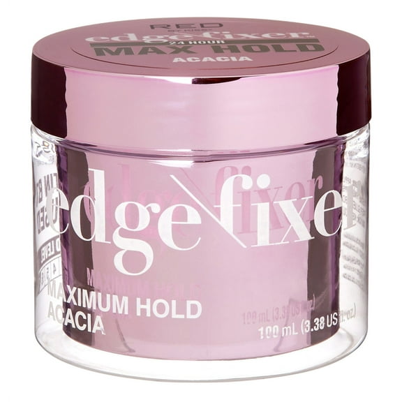 Kiss Red Edge Fixer Max Hold 24 Hour Acacia 3.38 Ounce Jar (100ml) (Pack of 2)