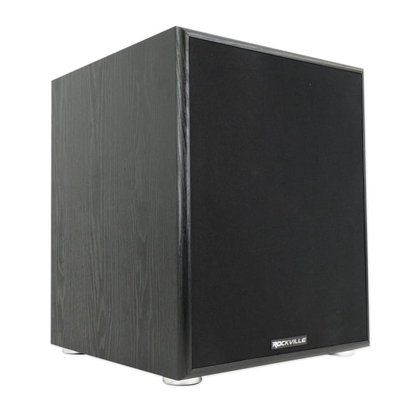 Rockville Rock Shaker 12" Black Powered Home Theater Subwoofer, 800W Peak/400W RMS, Class D, 40Hz-200Hz