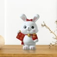 thumbnail image 4 of facefd Rabbit Piggy Bank Figurine Desktop Decoration Resin Rabbit Bunny Sculpture Home Entryway Figurines Option 1, 4 of 9