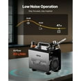 thumbnail image 6 of Low-Noise 1/6 HP Air Compressor Airbrush Kit, Professional Dual-Action Gun, 3 Tips, Hose, Acrylic Paint - Multi-Use for Crafts, Cakes, Nails, 6 of 10