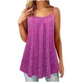 thumbnail image 1 of Mujeres Puls-Size O-Cuello Botón Sin mangas Chaleco Sólido Camiseta corta Sling Tops Pompotops  lopia995841, 1 of 5