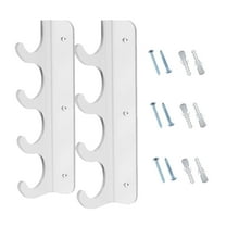 Toyvian 1Set Simple White Fishing Rod Storage Rack Wall Mounted Fishing Pole Holder Durable Design