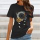 thumbnail image 3 of Gibobby Casual Playera de Manga Corta para Mujer Mujeres BlouseBasicTop Blouse(Negro,XL), 3 of 5