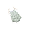 thumbnail image 3 of xiaxaixu Summer Sleeveless Romper, Tie-up Plant Pattern U-shaped Neck Playsuit, 3 of 8