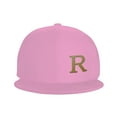 thumbnail image 3 of ZICANCN Alphabet R Pattern Baseball Caps, Trucker Hats for Men And Women, Adjustable Breathable Flat Caps, Pink, 3 of 6
