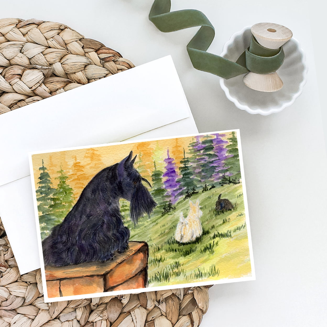 Scottish Terrier Greeting Cards and Envelopes Pack of 8