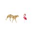 thumbnail image 5 of Escultura De Guepardo Dorado, Figura Decorativa Para Centro De Mesa, Adorno Animal Para Oficina, Decoración Del Hogar Y Jardín De Hadas, Estaca De Flamenco., 5 of 8