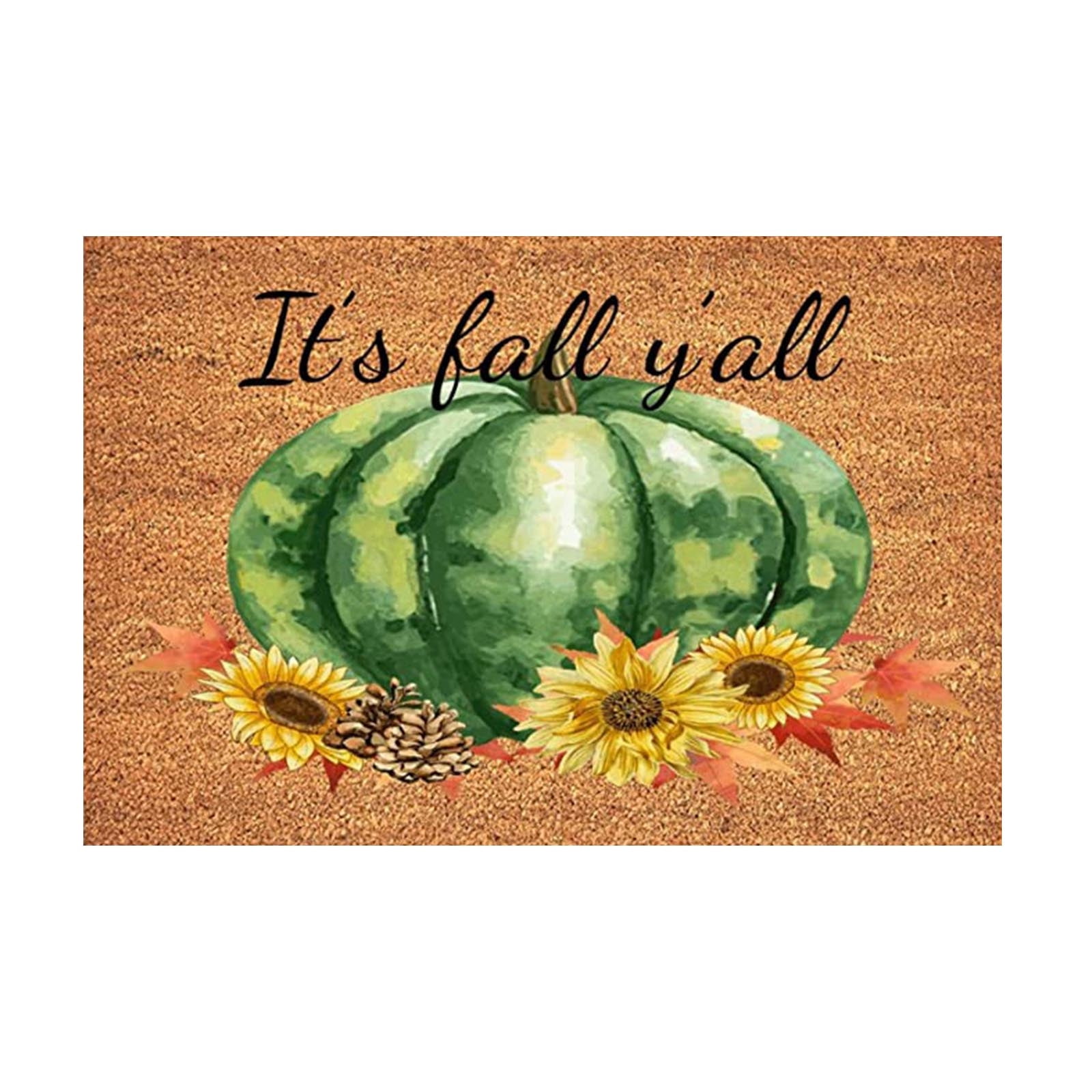 Labakihah Fall Thanksgiving Decorative Door Mat Farmhouse Happy Fall