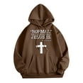 thumbnail image 1 of EHQJNJ Sweat à Capuche Homme Normal Isn Retour Jésus Est Homme Femme Lettre Graphique Imprimé Col Rond Manches Longues Chandail en Molleton Hauts Chandails en Molleton Homme Graphique Drôle Léger Sweat à Capuche Homme Entraînement, 1 of 5