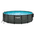 thumbnail image 1 of Funsicle 16' x 48" Ronde Oasis Concepteur Piscine hors-Sol, Sombre Chevrons, 1 of 11
